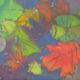 Oil pastel of leaves