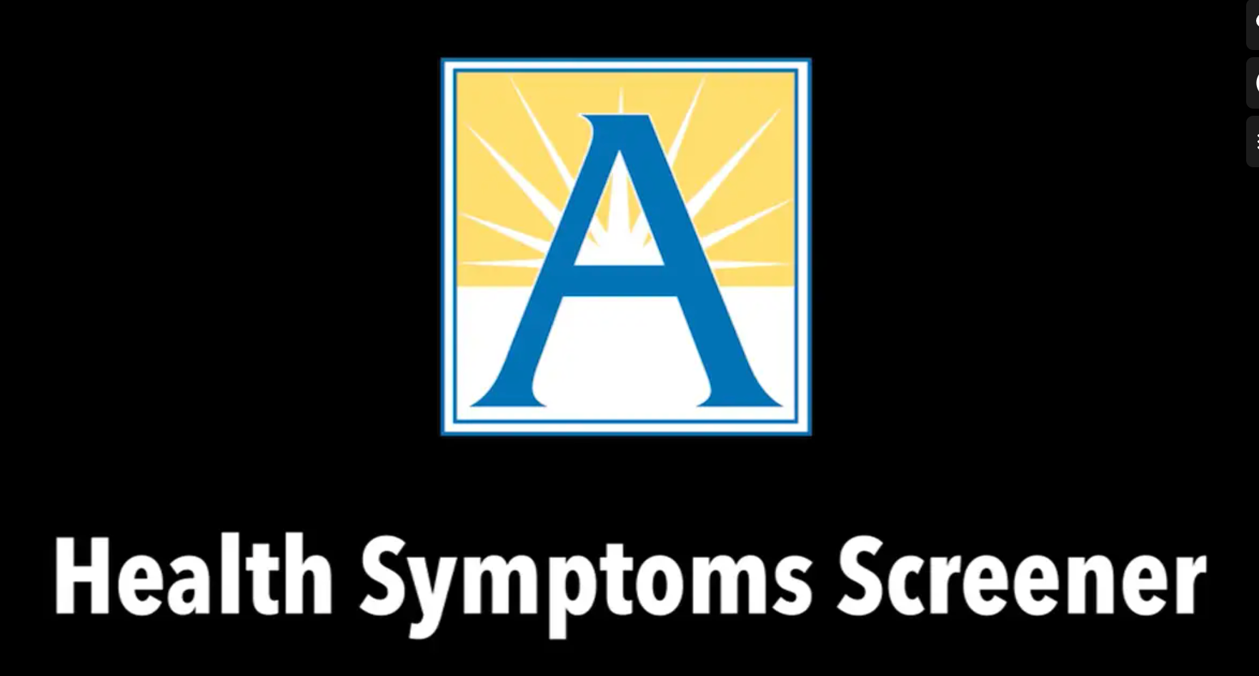 Online Student Symptom Screener