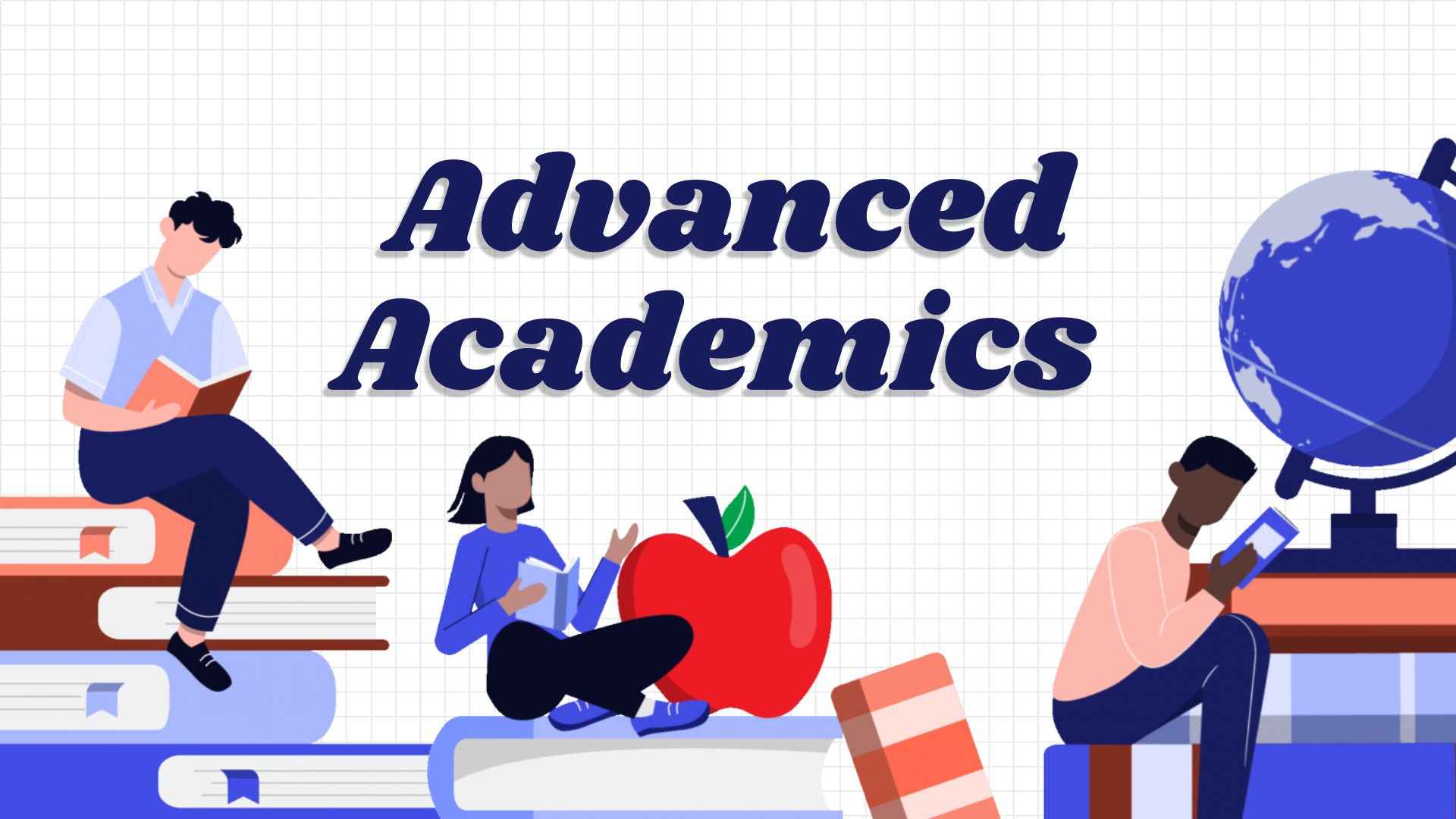 Advanced Academics banner with multi cultural students