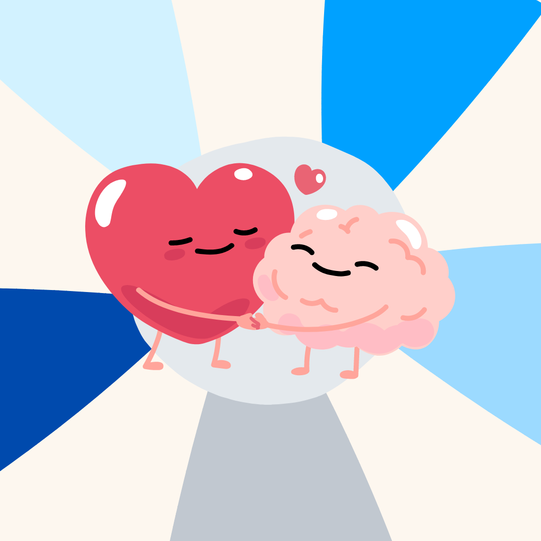 heart and brain hugging